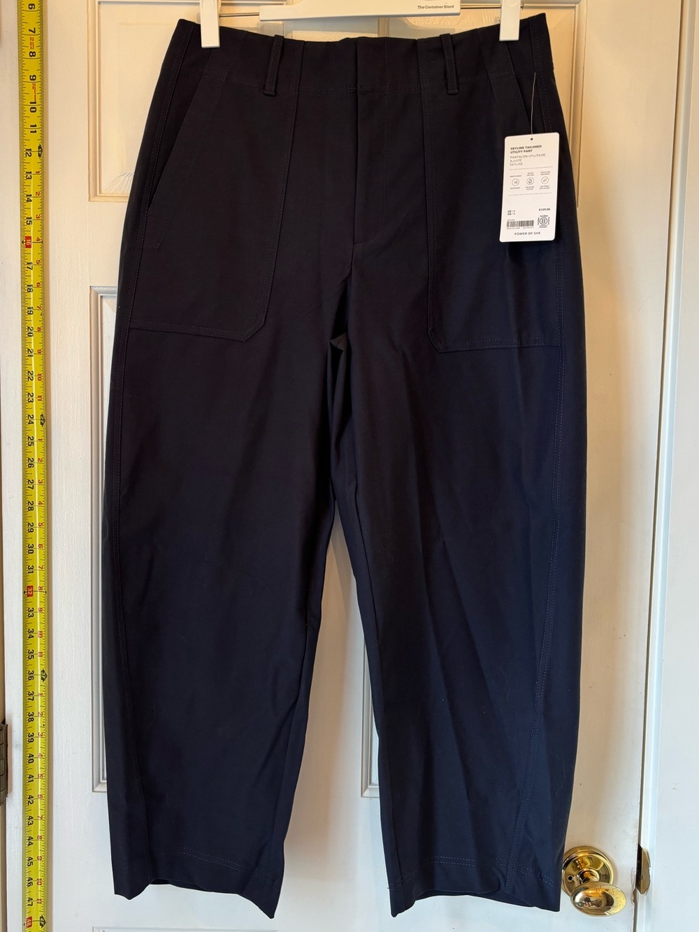 Athleta Skyline Tailored Utility Pant Navy Stretchy Slacks Women’s Size 14 NWT